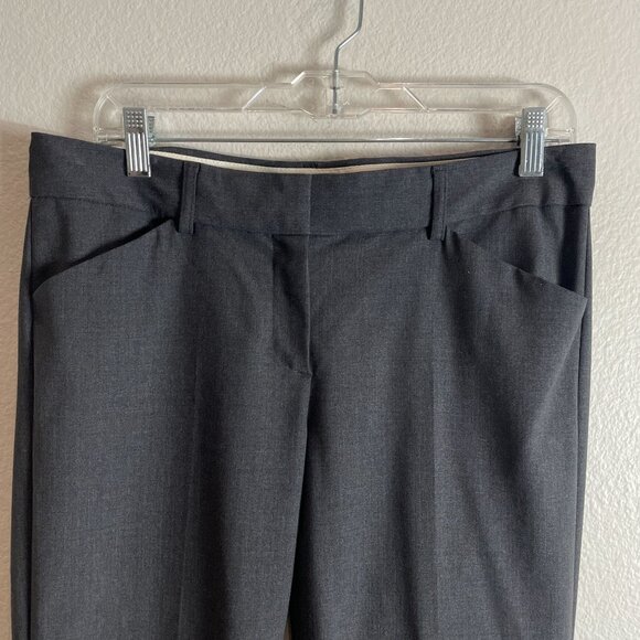 Theory Womens 8 Grey Wool Blend Dress Pants Straight Leg USA Office Career - Picture 8 of 10
